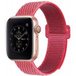 Wholesale Loop Woven Strap Wristband Replacement for Apple Watch Series 7/6/SE/5/4/3/2/1 Sport - 44MM / 42MM (Hot Pink)